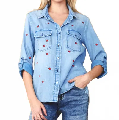 Billy T Denim Love Wing Shirt In Blue