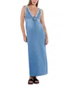 Billy T Amanda Lace Accent Sleeveless Maxi Dress