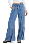 Billy T Fancy Tiered Pants In Vintage Blue
