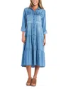 Billy T Dream Catcher Midi Shirt Dress In Vintage Denim