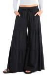 Billy T Fancy Cotton Blend Tiered Pants In Ink