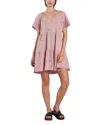 Billy T Floral Bouquet Dress In Pale Mauve