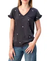 Billy T Embroidered Stars T-shirt In Washed Black