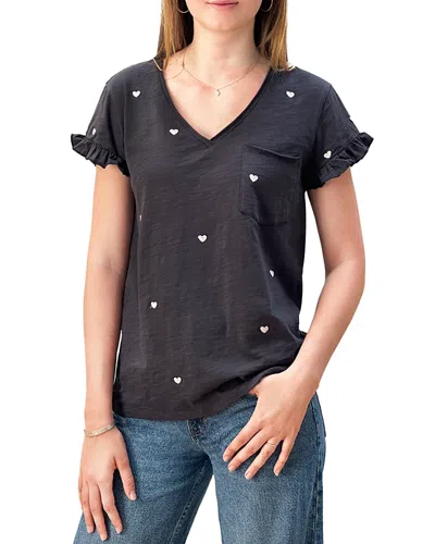 BILLY T HEART EMBROIDERED TEE