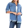 Billy T Heart Pocket Denim Button-up Shirt In Vintage Denim