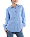 Billy T I Love It Stripe Shirt In Blue Cabana