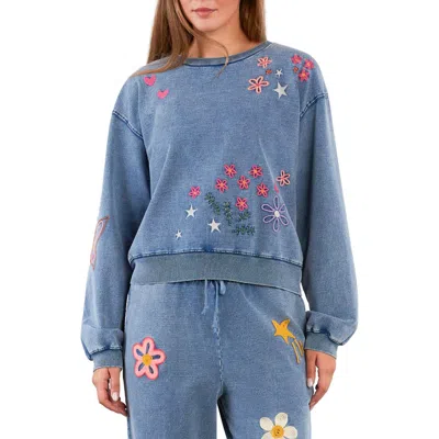 Billy T In Full Bloom Sweatshirt In Blue