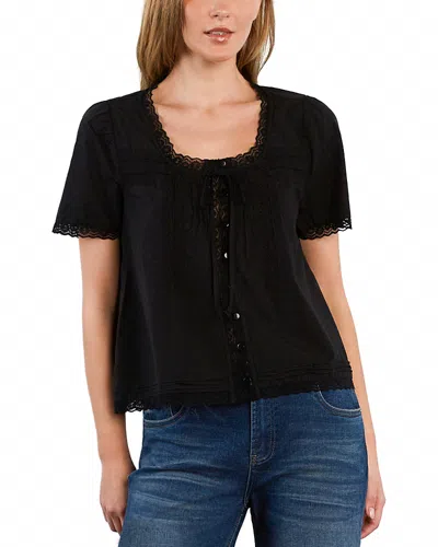 Billy T Juliet Cottage Lace Top In Black