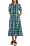 BILLY T BILLY T LYLA PLAID TIERED SHIRTDRESS