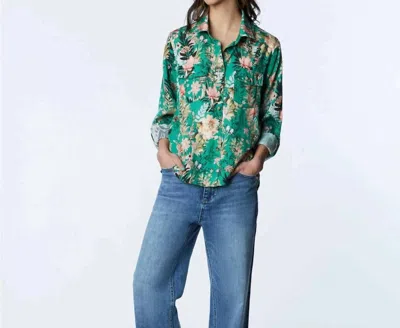 Billy T Regal Floral Shirt In Green
