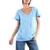 Billy T Rosey Frill Sleeve T-shirt In Dutch Canal