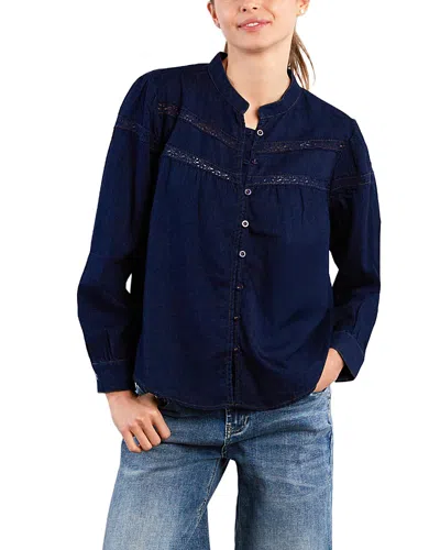 Billy T Self Love Denim Top In Blue