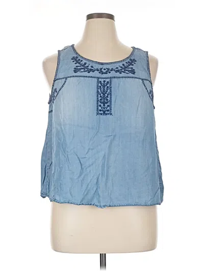 Pre-owned Billy T Sleeveless Blouse In Blue
