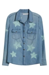 Billy T Star Embroidered Denim Button-up Shirt In Denim