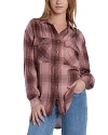 Billy T Stay Over Shirt In Espresso Plaid