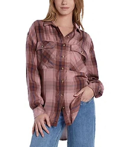 Billy T Stay Over Shirt In Espresso Plaid