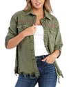 Billy T Superstar Denim Shirt In Pink Olive