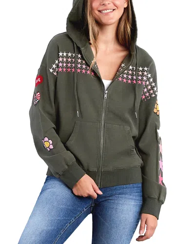 Billy T Superstar Embroidered Hoodie In Pink Combo
