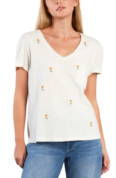 Billy T Sweet Embroidered Puff Shoulder T-shirt In White