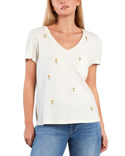 Billy T Sweet Embroidered Puff Tee In White