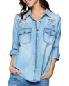 Billy T To The Moon And Back Denim Shirt In Denim