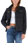 Billy T Tree Power Embroidered Jacket In Almost Black