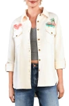 Billy T Weekend Warrior Embroidered Button-up Shirt In Orange