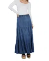 Billy T Willa Tiered Maxi Skirt In Retro Denim