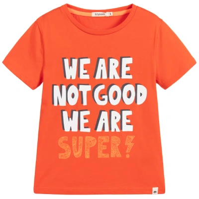 Billybandit Kids' Boys Orange Cotton T-shirt