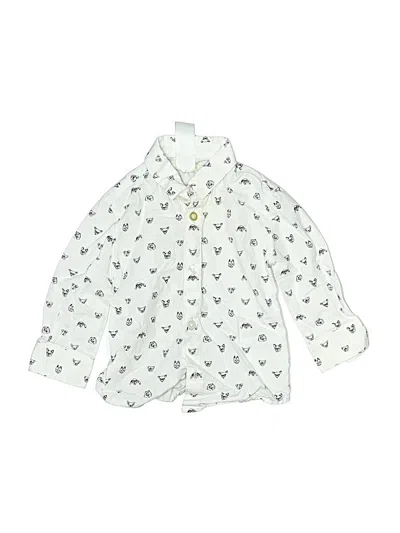 Pre-owned Billybandit Babies' Long Sleeve Button Down Shirt In White