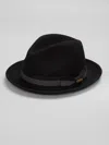 Biltmore Bow Pinch Wool Fedora In Black