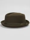 Biltmore Diamond Crown Fedora Olive - Size: Large In Green