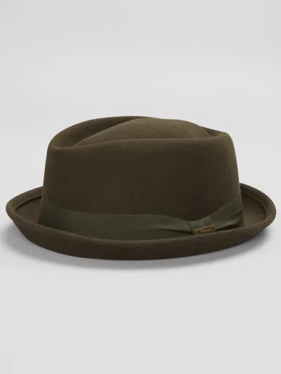 Biltmore Diamond Crown Fedora Olive - Size: Large In Green