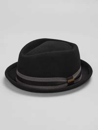 Biltmore Diamond Crown Wool Fedora In Black