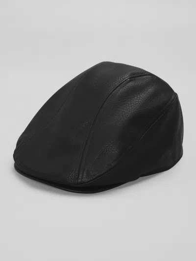 Biltmore Faux Leather Ivy Cap In Black