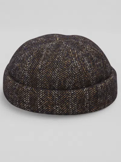 Biltmore Herringbone Tweed Watch Cap In Blue
