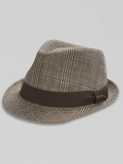 Biltmore Plaid Fedora In Brown