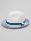 Biltmore Two-tone Paper Braid Fedora In White