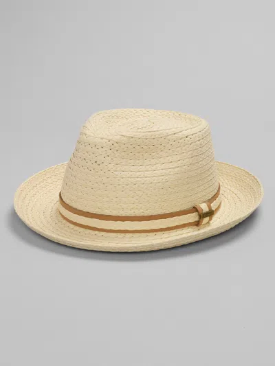 Biltmore Woven Crown Fedora Hat In Brown