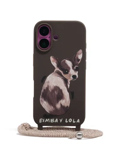 Bimba Y Lola 아이폰 16 도그 참 케이스 In Brown