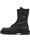 Bimba Y Lola 35mm Lace-up Zip Combat Boots In Black