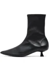 Bimba Y Lola 35mm Pointed Leather Boots In Black