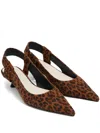 Bimba Y Lola 40mm Leopard-print Slingback Pumps In Brown