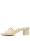 Bimba Y Lola 50mm Leather Heeled Sandals In Neutral