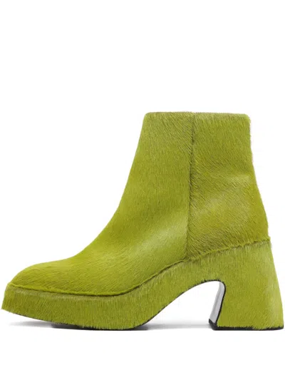 Bimba Y Lola 55mm Calf Hair Ankle Boots In Green