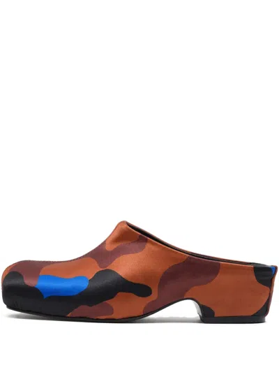 Bimba Y Lola 55mm Camouflage-print Mules In Brown