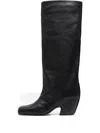 Bimba Y Lola 55mm Square-toe Leather Boots In Black
