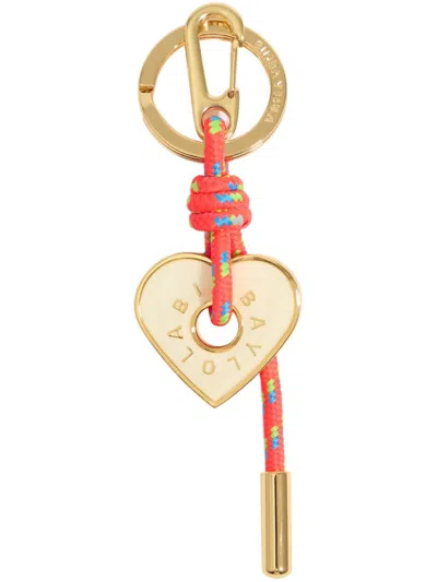 Bimba Y Lola Heart-charm Key Ring In Gold