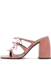 Bimba Y Lola 95mm Bow-tie Block-heel Sandals In Pink