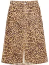 Bimba Y Lola A-line Leopard-print Skirt In Brown